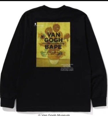 A Bathing Ape x Van Gogh Museum L/S Tee Black. Size XL. | eBay