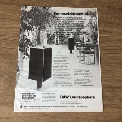 GRAM140 MAGAZINWERBUNG 11X8 S/W MODELL DM7 LAUTSPRECHER