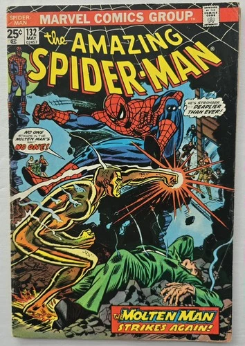 THE AMAZING SPIDER-MAN #132 COMIC BOOK (MARVEL, 1974) BRONZE AGE 2.0 GD