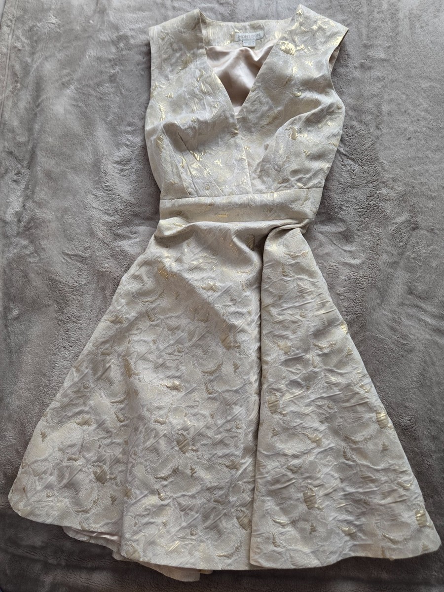 Vintage monsoon silk dress devor silk midi elegant dress gold cream | eBay Vintage monsoon silk dress devor silk midi elegant dress gold cream | eBay