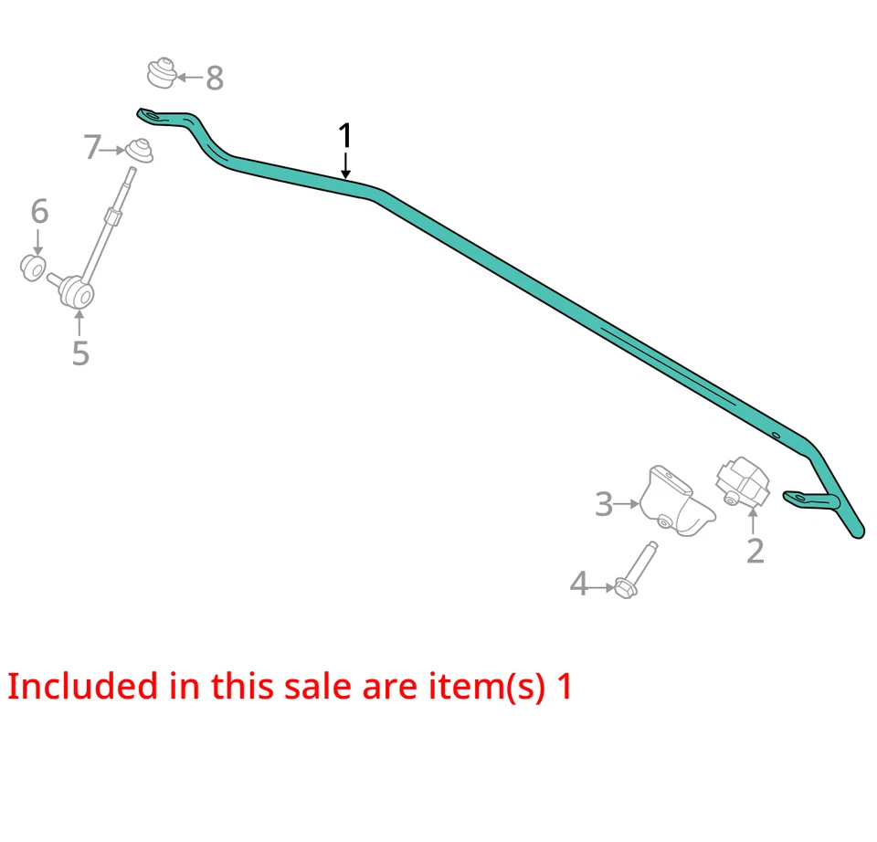 2019 Ford Escape FWD Rear Stabilizer Bar OEM 95K Miles - LKQ429122960 - Image 4 of 4