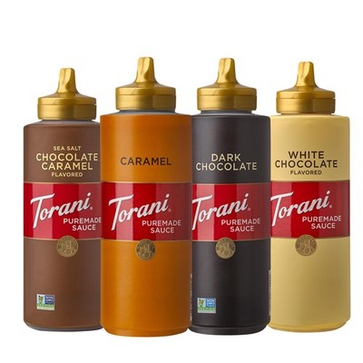 Torani Puremade Sauce Variety Pack, 4 Flavors, 16.5 Ounces Bottle (Set of 4)