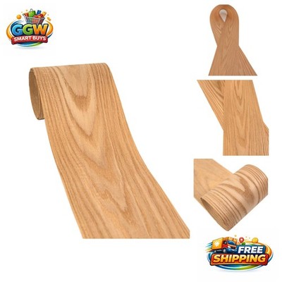 Versatile 9x98 Inch Red Oak Veneer with Non-Woven Backing for Easy Application