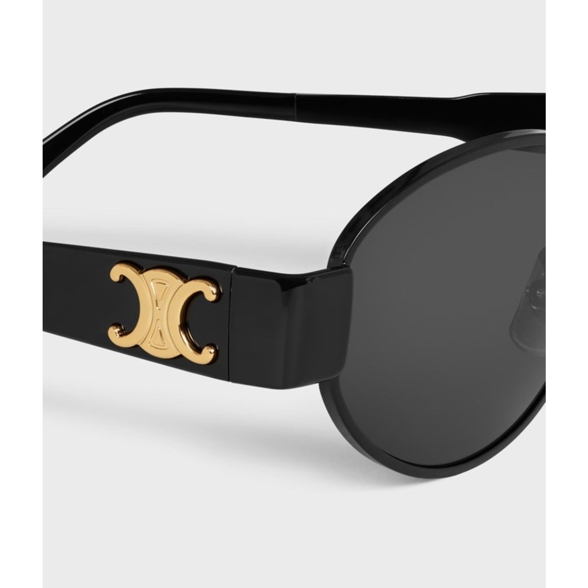 CELINE Metal Black & Gold — CL40235U 01A Celine Metal Triomphe 01 Sunglasses CL40235U Gold Green  main image 2