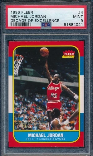 1996 Fleer Decade of Excellence 4 Michael Jordan PSA 9 Mint - 61884041