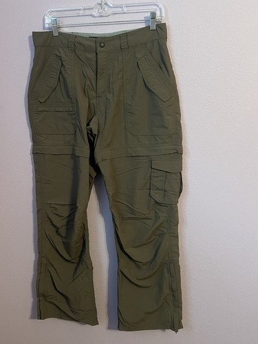 Eastern Mountain Sports Olive Green Nylon Cargo Hiking Pants Zip Off Shorts 8