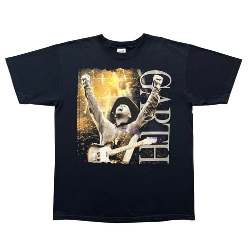 Vintage 2007 Garth Brooks Kansas City 9 Times Concert Anvil 2000s vintage concert t-shirt, vintage, size L, single stitch, B+ condition