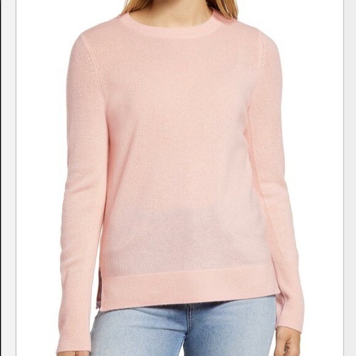 HALOGEN Kaschmirpullover mit Rundhalsausschnitt rosa Chintz Größe Small - Bild 1 von 6