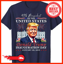 President Donald Trump Inauguration Day 2025 47th Usa Flag T-shirt