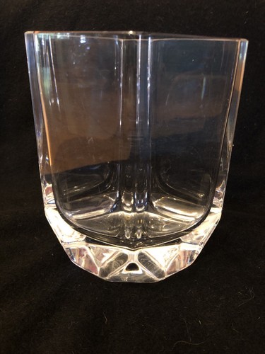 Kosta Boda längliche schwere Kristallvase signiert Goran Warff um 1960 8 Zoll hoch - Bild 1 von 5