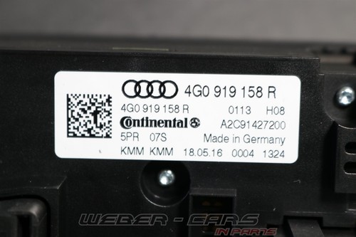4G0919158R Klimabedienteil Klimaanlage Sitzheizung FOND Audi A6 A7 4G FACELIFT - Bild 9 von 10