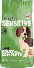 Burgess Sensitive Dry Dog Food Lamb, 12.5 kg 2.26 per kilo