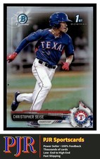 2017 Bowman Draft #BDC-74 Christopher Seise Texas Rangers  Chrome Refractor