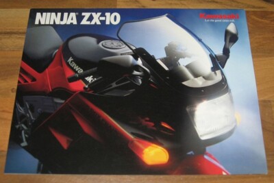 NOS 1988 KAWASAKI Motorcycle NINJA ZX-10 Brochure_ ZX1000-B1_#