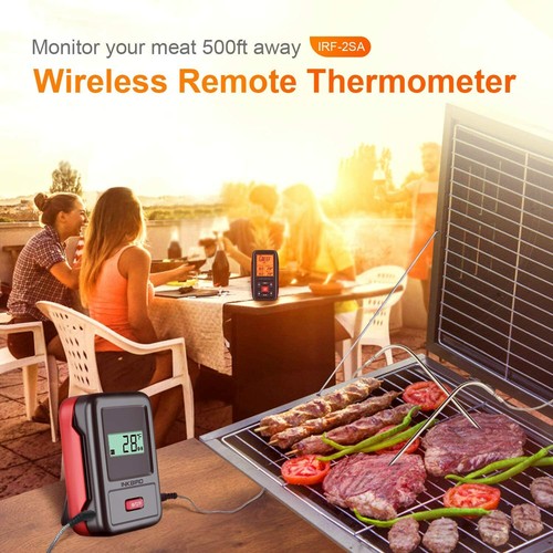 Wireless Remote Digital Cooking Food Meat Thermometer Dual Probe Smoker BBQ Gril - Picture 3 of 12