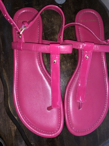 Cole Haan 6.5 M patent sandal "Boardwalk Thong" Electra - pink raspberry color - Picture 7 of 7