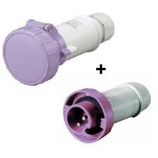 KIT PRESA STAGNA MOBILE DUE POLI CON SPINA SCAME IP67  12/24 VOLT 16A , NAUTICA