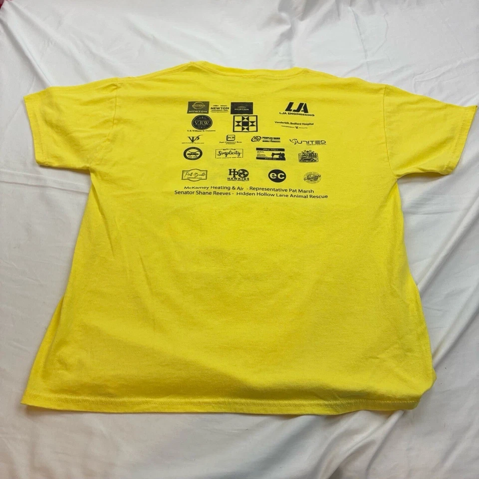 Camiseta masculina grande RC Moonpie Festival 2024 amarela manga curta estampa gráfica - Imagem 3 de 4