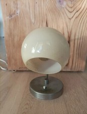 Lampada da tavolo vintage, Design anni 40/50 Stile Art Decò in vetro e acciaio