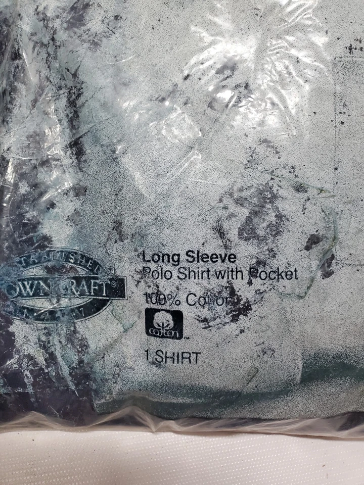 Camisa polo vintage Penneys Towncraft manga longa azul masculina 46 48 GG extra grande  - Imagem 2 de 4