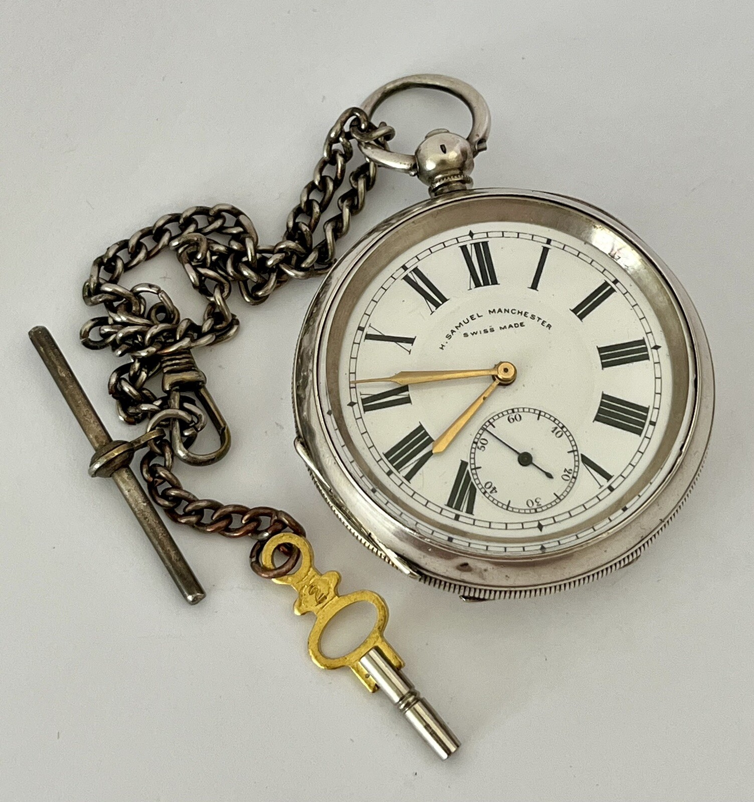 ANTIQUE SILVER POCKET WATCH H.SAMUEL MANCHESTER SWISS MADE eBay