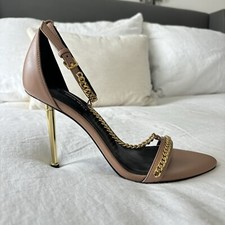 Nine West Women’s Ropes Heeled T-Strap Sandals 8 Tan Pre-owned Beige Pumps Heels