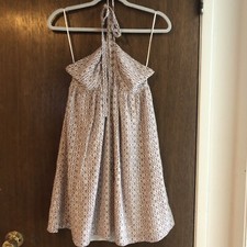 madewell dress size 2 100 silk halter neck mini new coastal