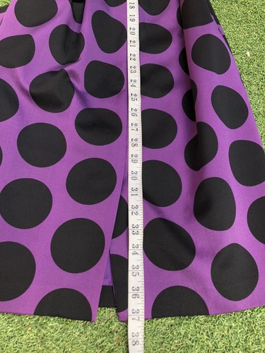 Hobbs Plum Black Tulip Dress Big Spot Cotton & Silk 100% Silk Lining Wedding UK8 - Picture 8 of 13