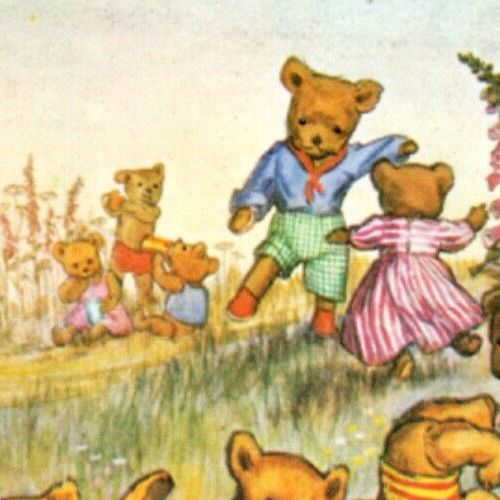 Molly Brett Artist Postcard - Teddy Bear Band - Anthropomorphic UNP Postcard - Picture 4 of 5