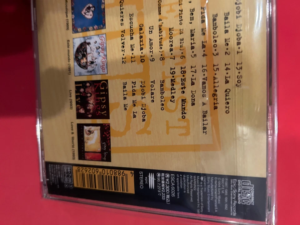 GIPSY KINGS GREATEST HITS EPIC ESCA6026 JAPAN edition cd release - Image 3 of 3