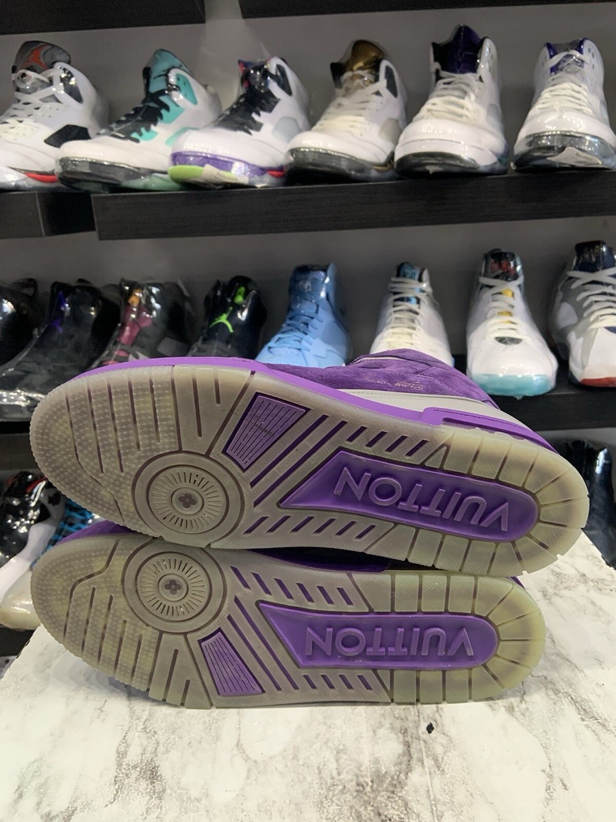 Louis Vuitton LVスニーカー ライトブルー/パープル Size 11- Louis Vuitton Hi Top Trainer Purple Suede | eBay