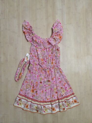 NWT BeBop Be You Be Free Floral Sleeveless Mini Dress W/Matching Headband Sz S