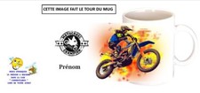 mug tasse céramique motocross personnalisé texte - prénom au choix réf 397