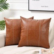 Brown 26x26 Pillow Covers Set of 2, Euro Pillow Covers, Big Throw Pillow Covers