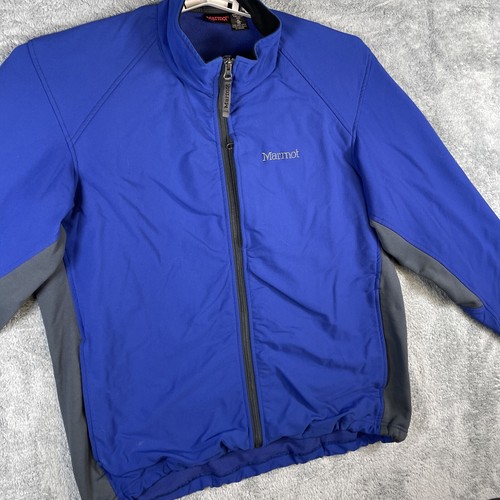 Marmot Schoeller Dry Skin Jacket Mens XL Blue Colorblock Full Zip Outdoors Hike - Picture 4 of 18
