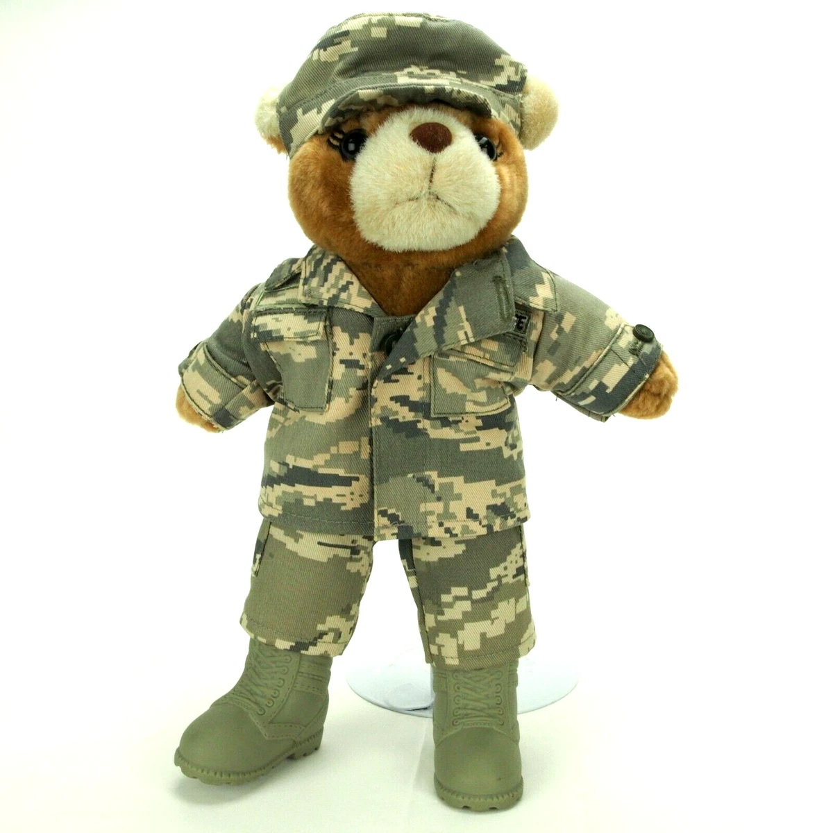 US Air Force Teddy Bear 11 in Military Army Camo Combat Uniform
