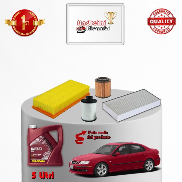 Inspektionskit Filter Und ÖL Saab 9-3 II 1.9 Tdi 110KW 150CV 2005->-image