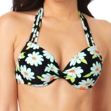 SALT COVE Juniors Strappy Push-Up Bikini Top Size Small Daisy Dance Retail 24.99