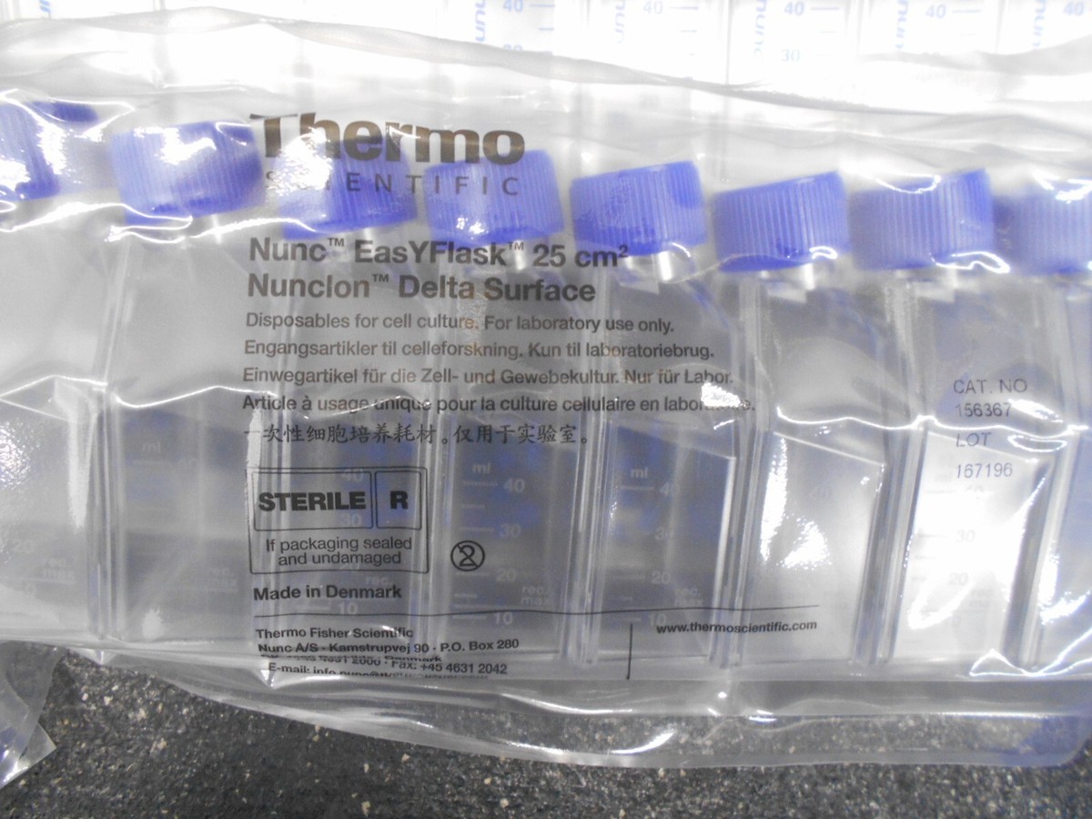Thermo Scientific 156367 Nunc EasY Flask 40 mL 25cm2 Lot of 30