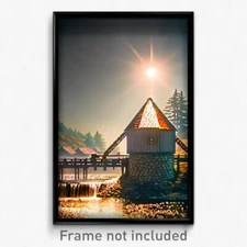 Pixel Art Poster - Bumpy Mill (8 Bit Psychedelic Trippy Weird Video Game Print)