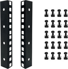 4U Rack Rails with M6 Rack Mount Screws and Cage Nuts Set for DIY Server and ...