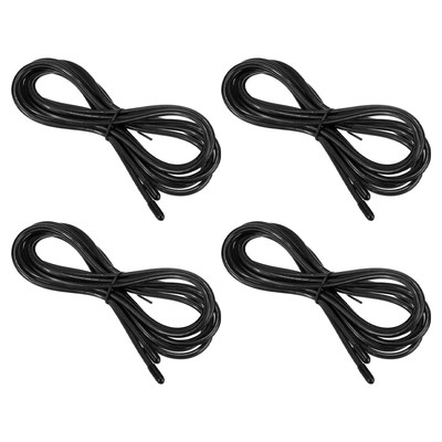 4Pcs 10Ft Speed Jump Rope Replacement Cable 4.5mm Skipping Rope Black