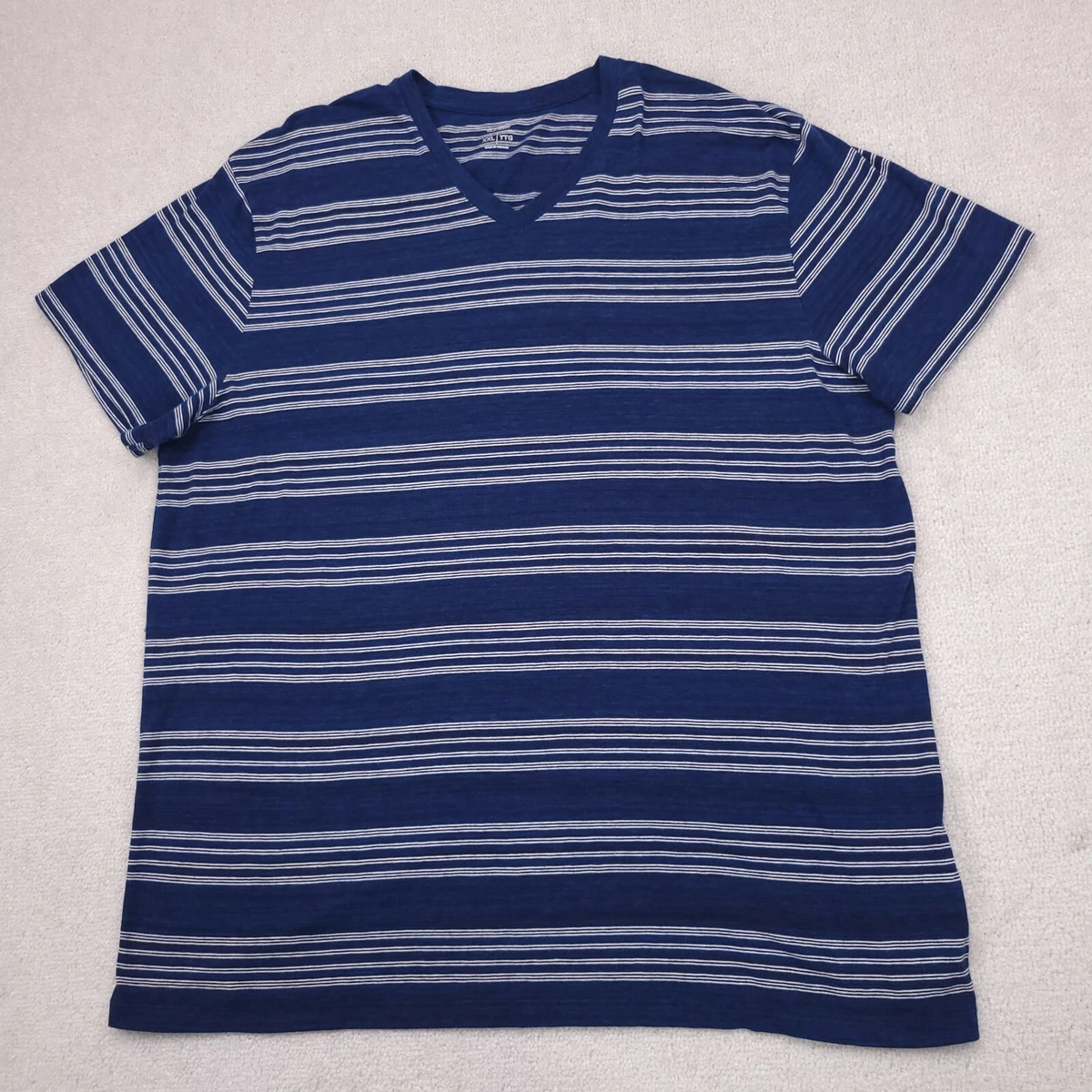 navy blue and white striped t shirt mens
