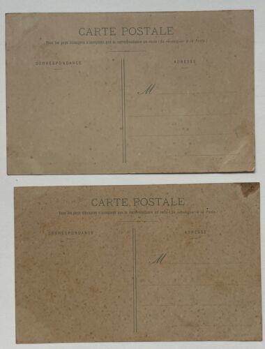 2 Antique Postcards Carte Postale Ostrich Farm Collecting Eggs Nice France 1900 - Picture 2 of 2