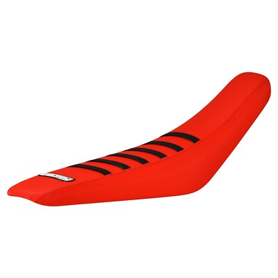 Talaria XXX E-Bike Gripper Seat Cover by Enjoy Mfg all BRIGHT RED/BLACK rib #407