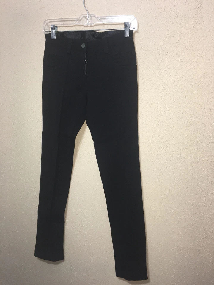 DOLCE & GABBANA Black Pants Wool Stretch Slim Skinny SZ 38 NEW Foto 3 de 4