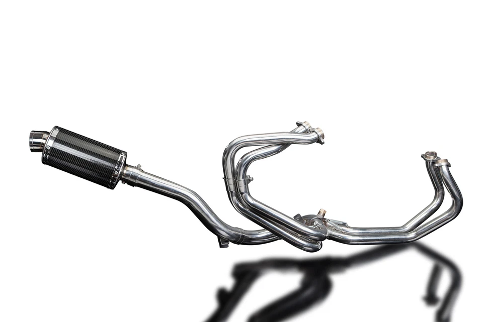 Silenciador oval de carbono Honda VFR800 Interceptor 98-01 escape completo 4-1 9" - Imagem 2 de 4