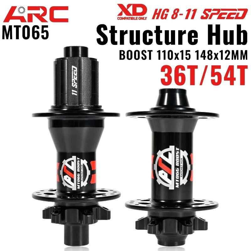 Mountain Bike Front Rear Hub 36T/54T Ratchet Boost 110x15/148x12mm Hub HG MS XD - Image 2 of 4