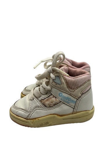 Vintage Oshkosh B'Gosh Toddler Baby Sneakers Tennis Shoes White Pink 1990’s READ - Picture 7 of 12