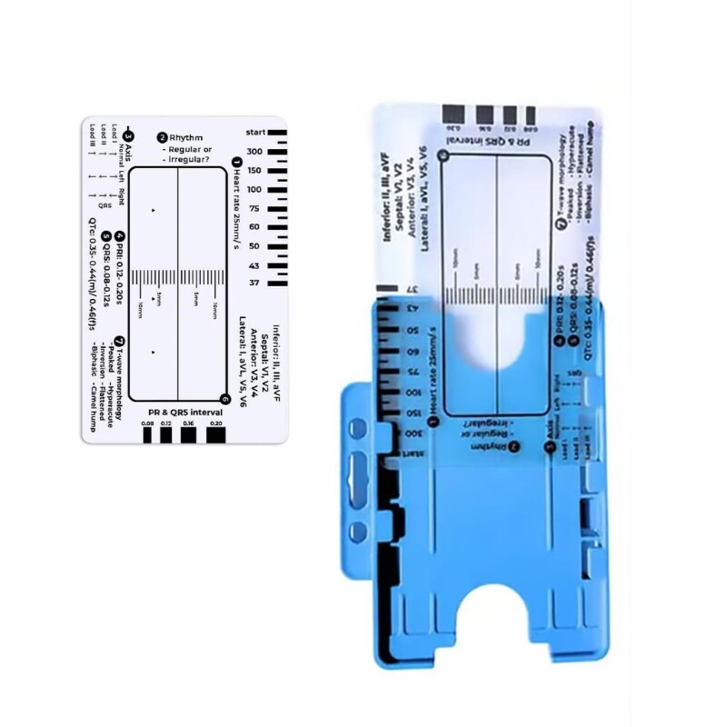 Electrical Reference Ruler EKG Measurement Tool ECG 7 Step Ruler,ECG Ruler For ECG/EKG ...